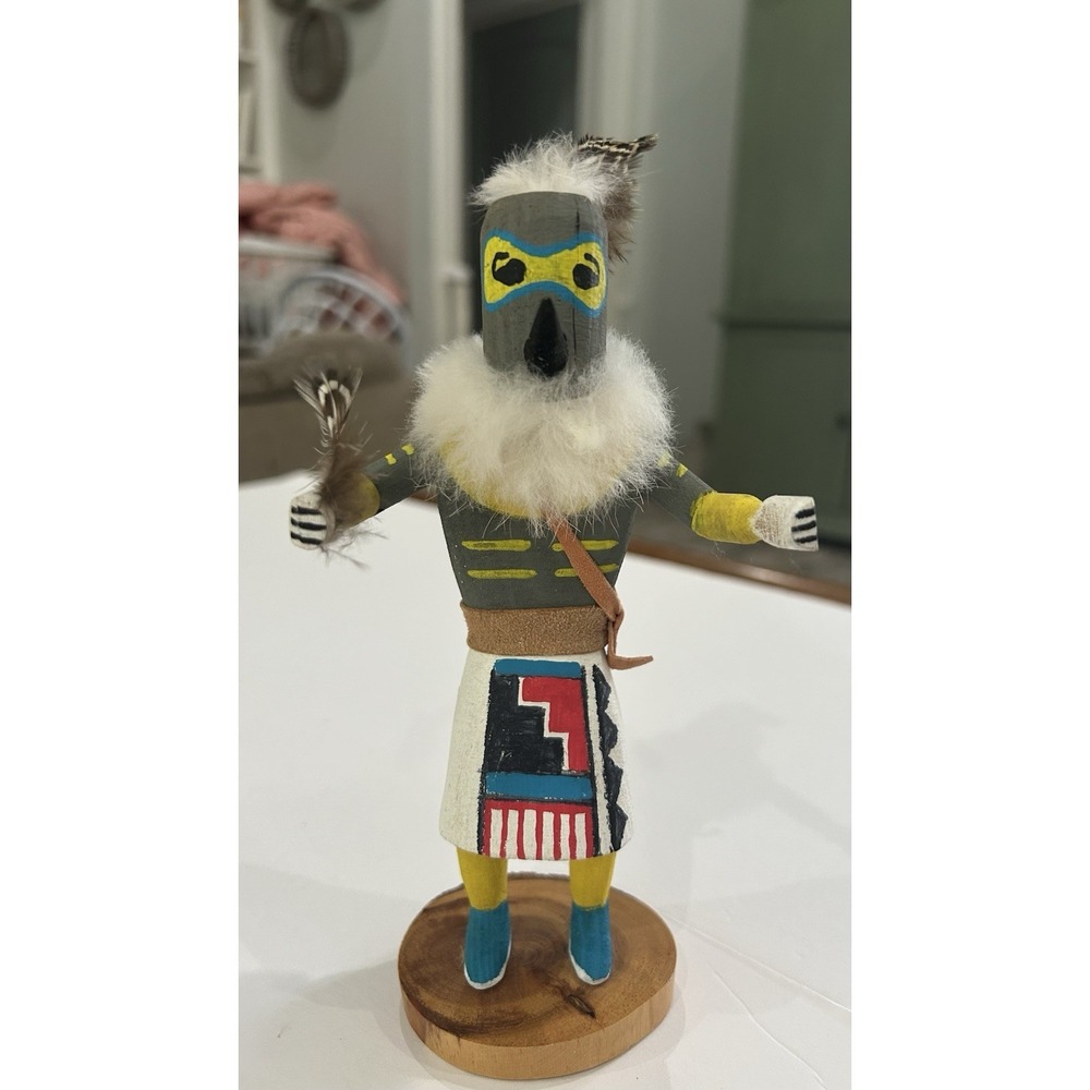 Vintage KACHINA DOLL Eagle Dancer Native American Handmade Artist Signed